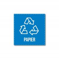 Naklejka recykling segregacja PAPIER 25cm