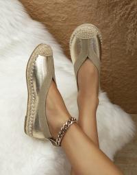 SHEIN ZŁOTE ESPADRYLE IMITACJA SKÓRY T53 S06__39