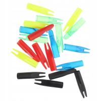 20SZT KOLOROWE GROTY ŁUCZNICZE ABS DO DREWNIANYCH STRZAŁ