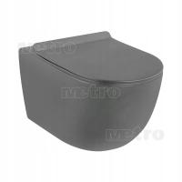 Miska podwieszana WC Riviera+deska wolno opadająca kolor grafit