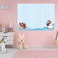 Tablica magnetyczna suchościeralna dla dzieci pieski 577 70x50cm PCV