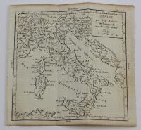 Italie Włochy mapa Robert de Vaugondy 1750 r