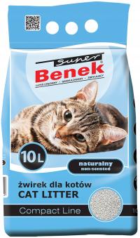 Super Benek Compact 10L кошачий наполнитель голубой