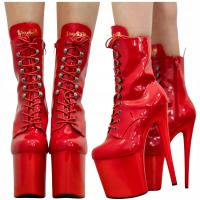 Высокие каблуки эротические туфли для танцев на шесте красные р. 37
