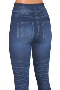 legginsy damskie S/M imitacja jeansu bawełna 97601