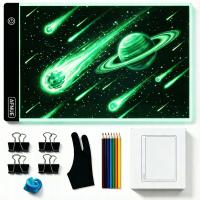 ZESTAW TABLET GRAFICZNY 19W1 + KREDKI + RĘKAWICZKA + KLISPY + PEN HOLDER