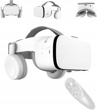 Okulary LONGLU VR 3D do filmów i gier, do iPhone i Android (białe)