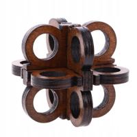 Drewniana zabawka do inteligencji, łamigłówka, gra 3D, okulary, układanka dla dzieci i dorosłych