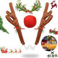 KOSTIUM RENIFERA NA SAMOCHÓD AUTO RUDOLF POROŻE DEKORACJA BOŻE NARODZENIE