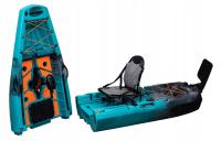 Kajak Wędkarski Modułowy – 290 cm Napęd Pedałowy Sit-on-Top + Siedzisko & Wiosło