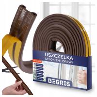 USZCZELKA BRĄZOWA TYP P SAMOPRZYLEPNA USZCZELNIENIE DRZWI OKIEN WYCISZAJĄCA