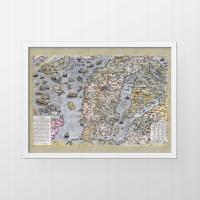 Carta Marina / Mapa Morska - Magnus -1539 - 91x61cm