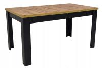 Stół rozkładany czarny 80x140/180 cm WOTAN do kuchni salonu jadalni