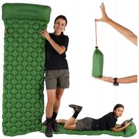 LEKKI MATERAC MATA TURYSTYCZNA DMUCHANY Z PODUSZKĄ 190X58CM KEMPINGOWY XL