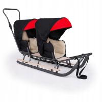 Сани DUO Twin с толкателем-грелкой и будкой