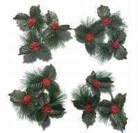 Obrączki do serwetek świąteczne zestaw 4 sztuki stroiki h4