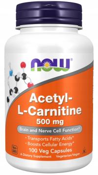 NOW Foods ACETYL L-CARNITINE ALC 500mg ALCAR KARNITYNA ODCHUDZANIE 100kap