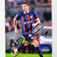 Lewandowski - Barcelona - zdjęcie z autografem (pol)
