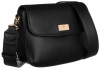 PETERSON torebka damska listonoszka czarna klasyczna z klapką na ramię