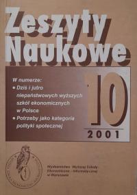 Zeszyty Naukowe nr 10 WSE-I w Warszawie