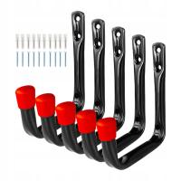 5 szt. Wytrzymałe haki garażowe do montażu na ścianie Haki do drewna Haki ścienne czerwone