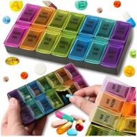 Контейнер для лекарств таблетки кассета коробка времена дня 7 дней еженедельный V10