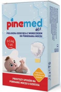 PINEMED PIELUSZKA Z WORECZKIEM DO POBIERANIA MOCZU DZIECKA 0-5 KG 1 SZT.