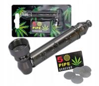 ZESTAW FAJKA LUFKA FIFKA METALOWA + 5x SITKA fajeczka do palenia mix do CBD