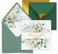 Свадебные приглашения на свадьбу цветочные гламурные образцы конверт декор