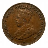 HONG-KONG 1 CENT 1934 ROK JERZY V st.3