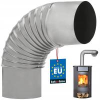 KOLANKO KOMINOWE KOLANO DYMNE PIECOWE DO KOZY PIECA BLACHA Ø120 ŻAROODPORNE