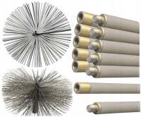 Набор для очистки дымохода печи сажи дегтя снизу 7М щетки шомпол