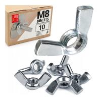 Гайка-бабочка M8 с накатанной головкой din315 оцинкованная бабочка 10 шт.