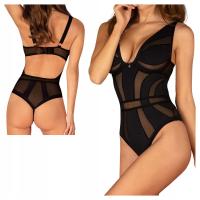 Obsessive Body otwarte Chic Amoria czarne M/L