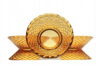 HUTA PRĄDNICZANKA PIĘĆ BURSZTYNOWYCH SALATEREK