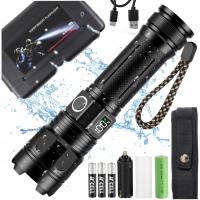 СВЕТОДИОДНЫЙ ФОНАРИК 20000 ЛЮМЕН ПЕРЕЗАРЯЖАЕМЫЙ МОЩНЫЙ ПРОЖЕКТОР ZOOM USB ВОДОНЕПРОНИЦАЕМЫЙ