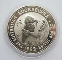 AUSTRALIA 1 $ 1993 KOOKABURRA UNCJA SREBRO