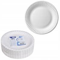 18км 100шт устранимых бумажных тарелок десерта белых ЭКО