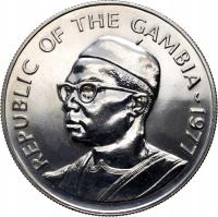 #AJ# Gambia, 40 dalasis 1977, Ochrona Przyrody. Nakład: 4183 sztuki.