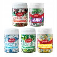 Delecta dekoracje do ciast, wypieków, pierniczków, muffinek mix 5szt