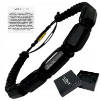 Czarny Turmalin Bransoletka z Turmalinem Surowym Kamień Moc RAW