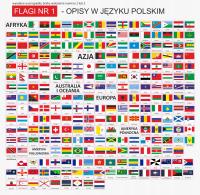 Naklejki Flagi Państw Świata 249szt