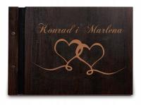 Деревянный свадебный альбом подарок на годовщину свадьбы