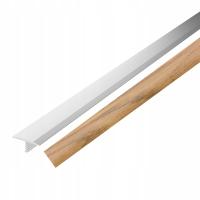 LISTWA PROGOWA ALUMINIOWA PROFIL ŁĄCZENIOWY TEOWNIK 18LUM. 186CM DĄB CIEMNY