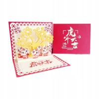 Greeting Cards Cartoon Tiger Card with Envelopes for Chinese New Year 40JA