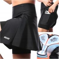 Spodenki rowerowe Arsuxeo czarne nylonowe z wkładką żelową 5D