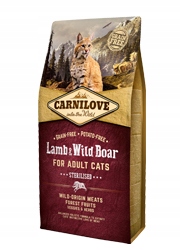 CARNILOVE CAT STERILISED баранина и кабан корм для кошек 6 кг