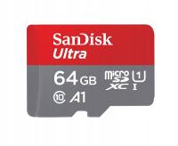 SanDisk Karta pamięci microSD Ultra 64GB + adapter