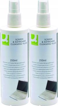 2× Płyn do czyszczenia ekranów Q-connect 250 ml