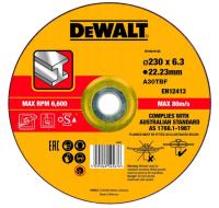 DEWALT шлифовальный диск для металла 230 x 6.3 mm